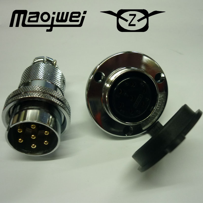 重强Maojwei 航空插头插座 GX30 30M 30-7芯 30-8芯 反装头针座孔