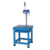 甄选流水线检重滚筒秤滚筒电子称重秤自动报警打印称无动力输送分