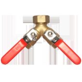 甄选供应锌合金Y形户外双通分流器一分二园林配件三通分水器