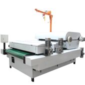 甄选uv光油晶片一体机pvc竹纤维雪弗板石材背景墙淋涂设备覆膜辊