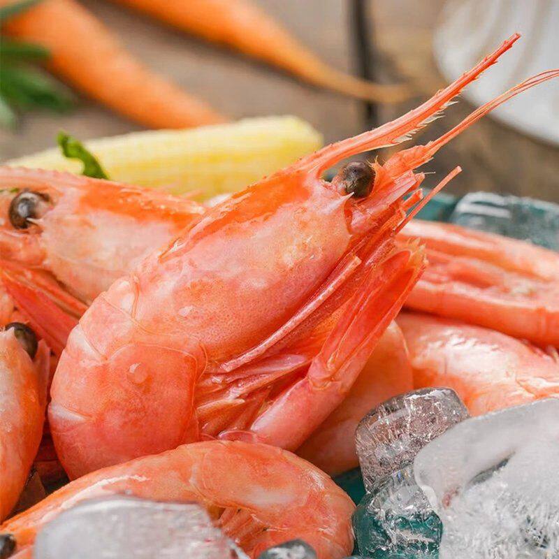 头籽/腹籽冻熟北极甜虾 深海捕捞 解冻即食自带鲜甜 净重1.5KG/盒