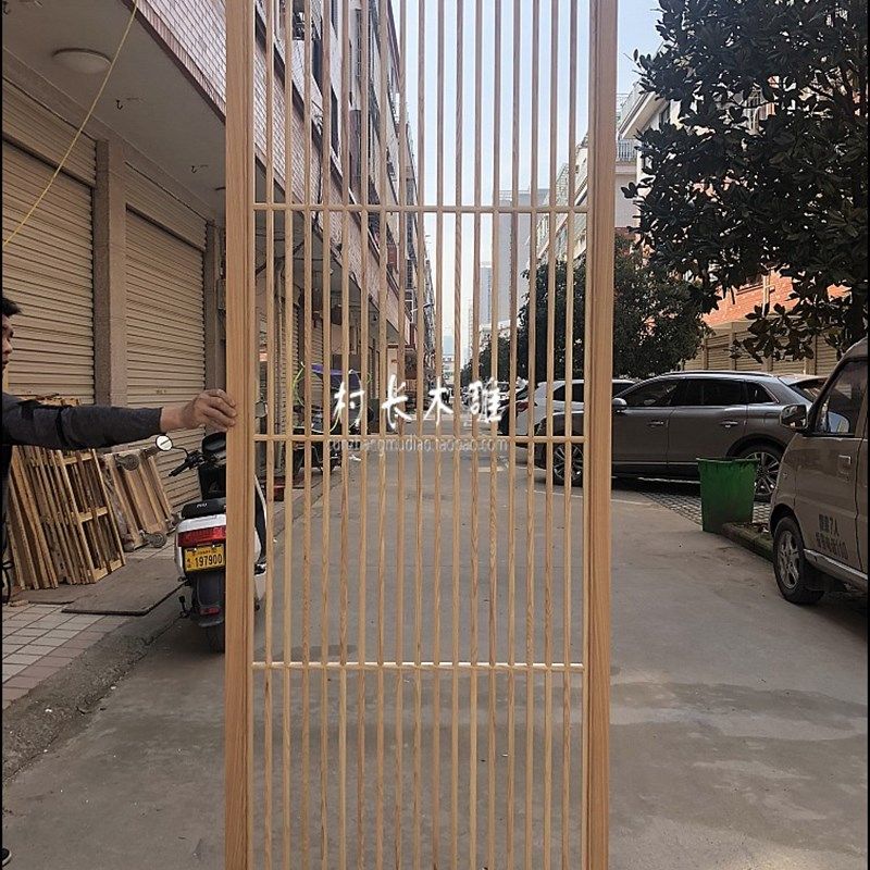 木雕花格隔断玄关遮挡装饰座屏中式仿古镂空Q实木电视背景墙屏风