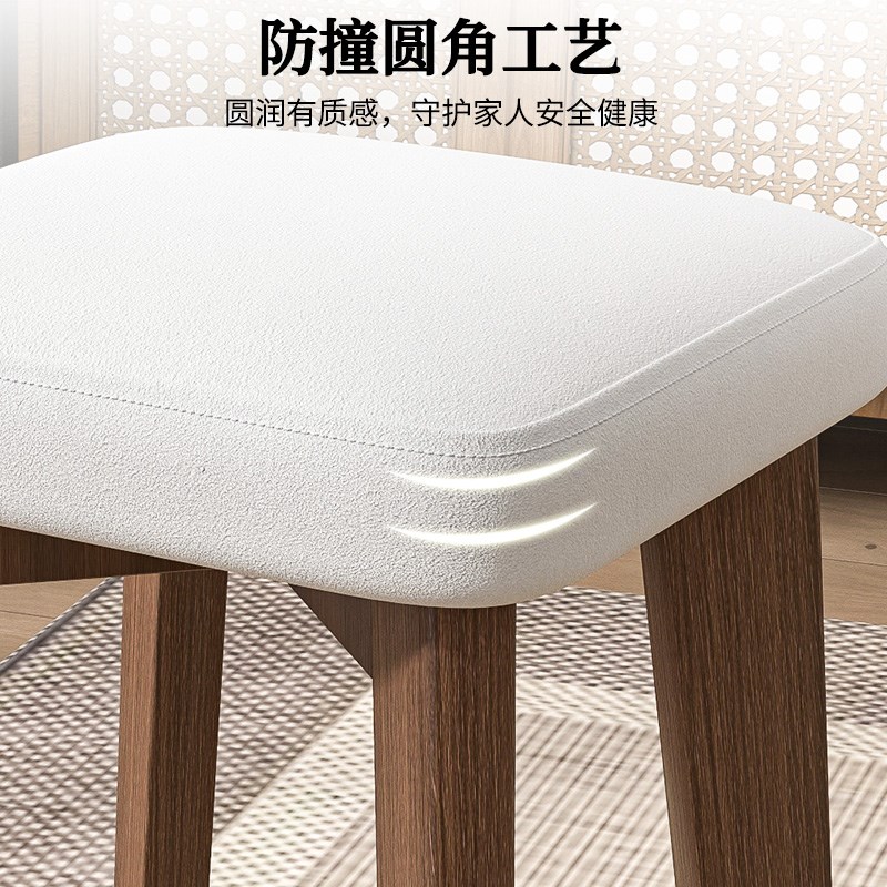 实木凳子家用小方板凳可叠放简易圆凳梳妆矮凳客厅餐桌椅子收纳凳