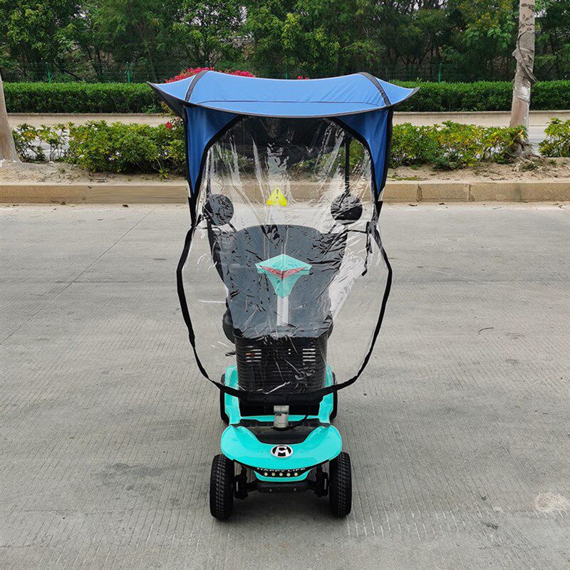 老年三轮电动代步车雨棚遮阳棚锂电老人车电动车四轮助力车遮阳棚