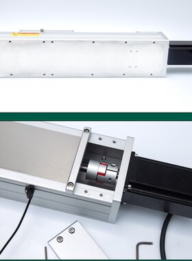 全封闭钢带内嵌式密封十字滚珠丝杆直线滑台模组双线导轨双轴NN10