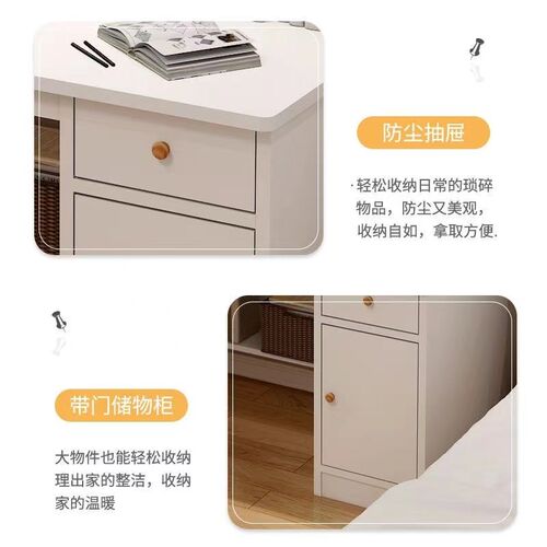 家用书桌书架一体桌带书柜卧室写字桌学生家用学习桌子台式电脑桌