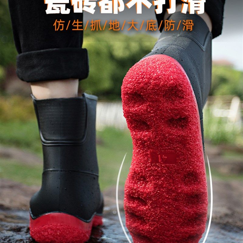 新款男式雨鞋男款中筒雨靴四季低筒水鞋防滑J防水短筒高筒轻便橡