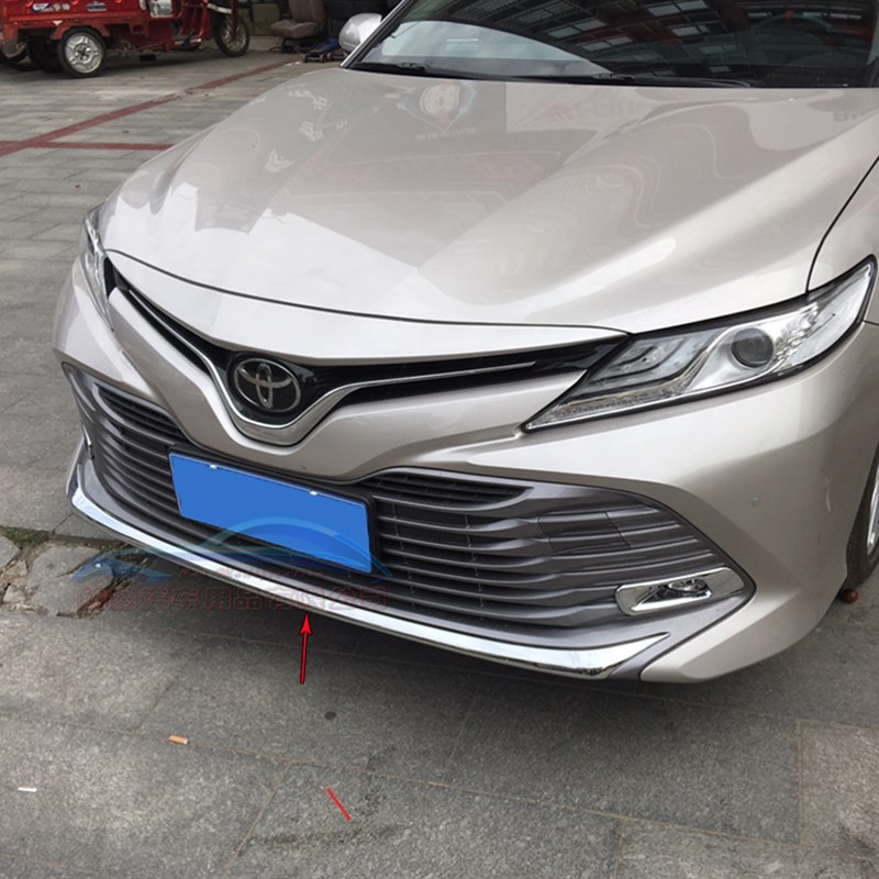适用于18-2i0款八代凯美瑞改装前杠后杠前唇中网条车身装饰条亮条