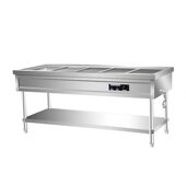 甄选快餐保温台商用不锈钢保温汤池电热食堂打菜热菜售饭台快餐保