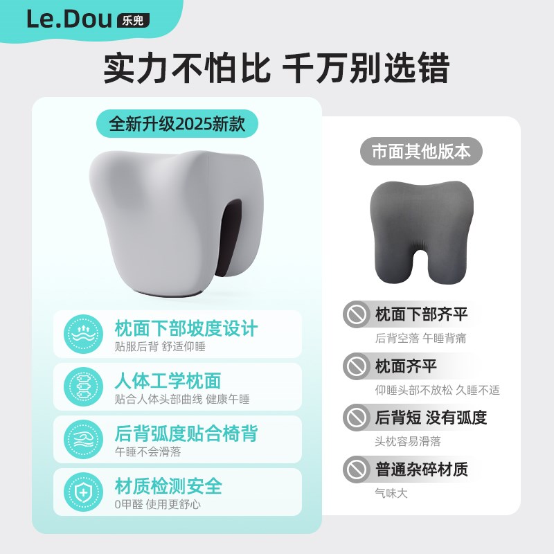 办公室电竞椅腰靠垫工位仰睡护颈头枕人体工学椅孕妇车用椅子靠背