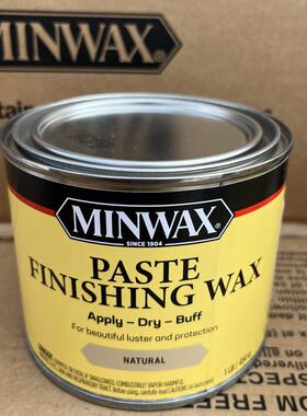 Minwax进口家具抛光蜡硬质固体蜡木蜡油木漆修复翻新维养护蜡透明