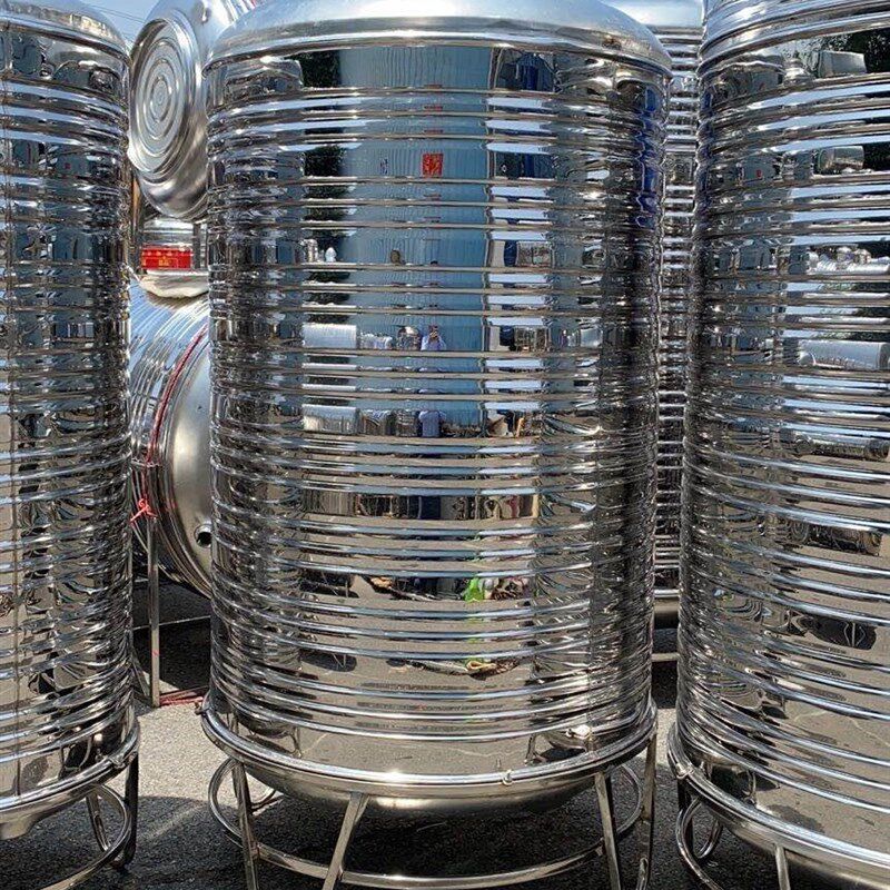 加厚吨桶304不锈钢水箱水塔楼顶大容量立式卧式储水桶蓄水罐水池