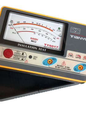 正品南京天宇TY6017 500V兆欧表绝缘电阻表指针 TY6018 1000V摇表