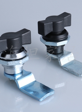 海坦 MS715-6把手转纽锁 MS722 黑色手柄锁MS714-2锁 电柜箱锁