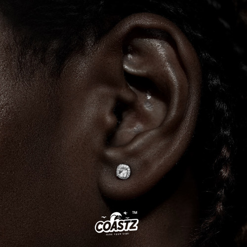 CoastZ钻石耳钉S925纯银耳钉美式男女潮美式防过敏hiphop锆石耳饰