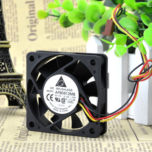 0.12A 6CM 电脑机箱风扇 6015 AFB0612MB CPU 12V 3线 台达 6厘米