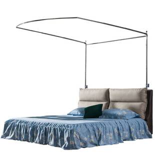 2020新款 f蚊帐不锈钢压脚伸缩不打孔省空间1.5m1.8米床双人大床