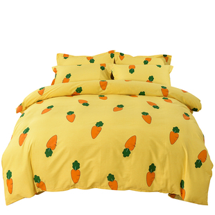 四件套 卡通1.i0m单人儿童学生宿舍全棉三件套1.5m1.8米床双人