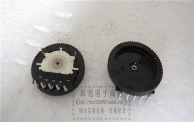 A10K*2进口日本NOBLE收音机 MP3/4带轮 拨盘 齿轮电位器16*2.2mm