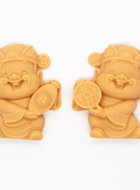 P291硅胶模具 小财神 手工皂模具 巧克力翻糖压花模 矽胶皂模