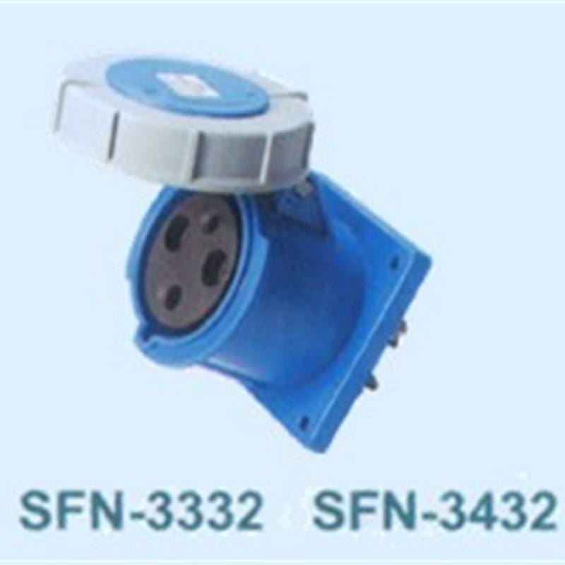 SFE上丰防水工业插座SFN-3332 63A 三极暗装直座 IP67 三级插座