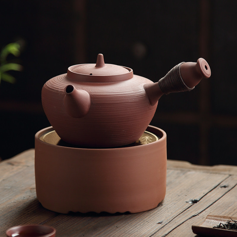 品陶堂静b音迷你电陶炉茶炉煮茶壶小型家用烧水炉红泥煮砂铫