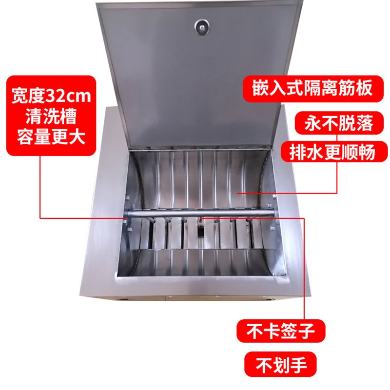 烧烤签子清洗机签子清洁机自动洗签子机器刷洗Q不锈钢烤串签铁钎