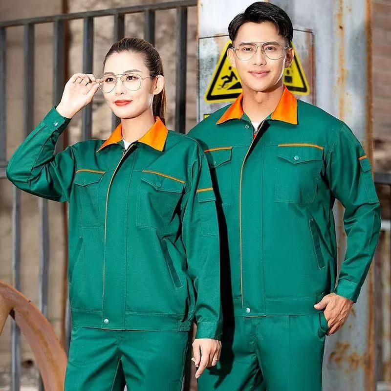 春秋园林耐磨耐脏l工作服套装男劳保服工装物业保洁养护环卫服绿