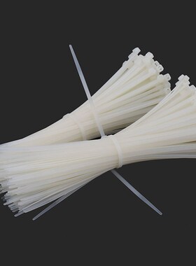 白色尼龙扎带宽3-8mm*80-500mm国标尼龙扎带环保束线带线扣耐高温