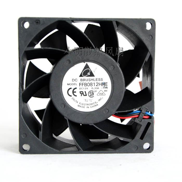 正品 台达 FFB0812HHE 12V 0.30A 8CM 8038 滚珠 暴力 风扇