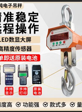 上海友声吊秤行车秤吊钩秤 1t/2T/3T/5T/10t无线打印OCS-5吨吊磅