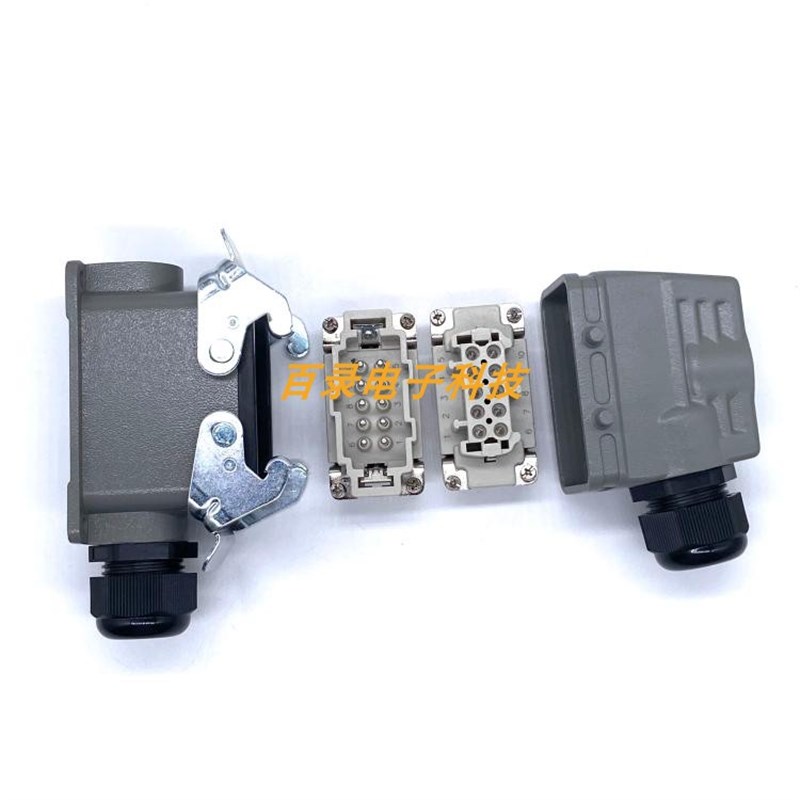 WEVEL威乐重载连接器10针10芯 HE-010-M/F 表面安装侧出线 唯恩