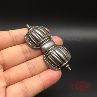 藏式天铁九股金刚杵挂件 藏饰民族风迷你天铁托甲小配饰金刚撅