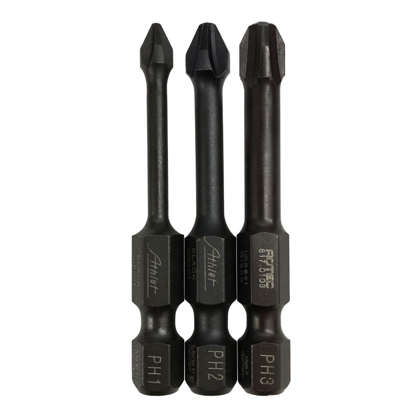 德国ATHLET 手电动冲击IMPACK缓冲十字螺丝批头刀咀 PH1 PH2 PH3