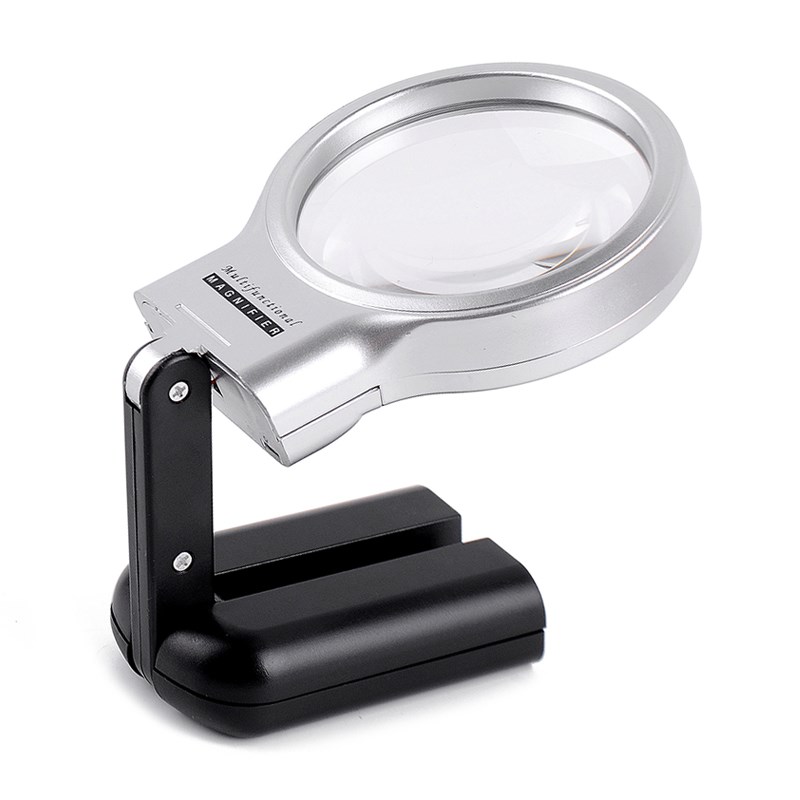 沪镜高倍放大镜可折叠带led灯手持式阅读字画古玩邮宝电子显微镜