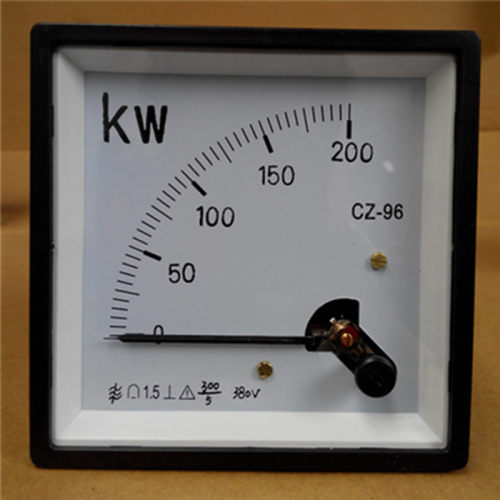 直销优质三相有功功率千瓦表CZ-96 200KW 300/5 380V发电机仪表