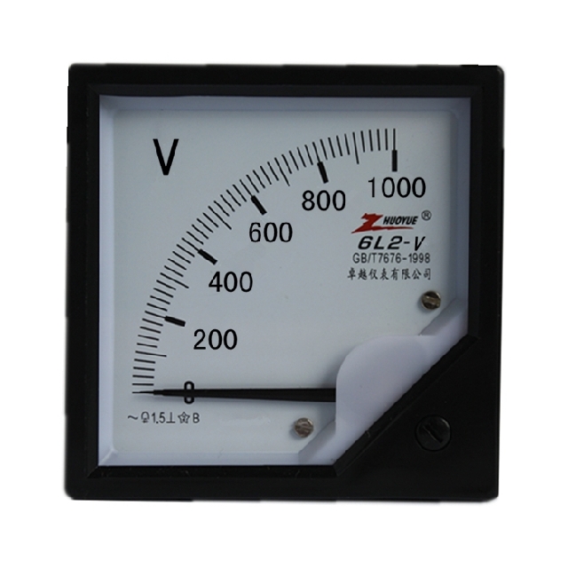 卓越仪表厂家直销优质 交流电压表 6L2-V 1000V 尺寸80*80 76*76