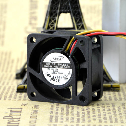 全新原装ADDA AD0412LB-C52 4020 DC12V 0.11A 交换机散热风扇