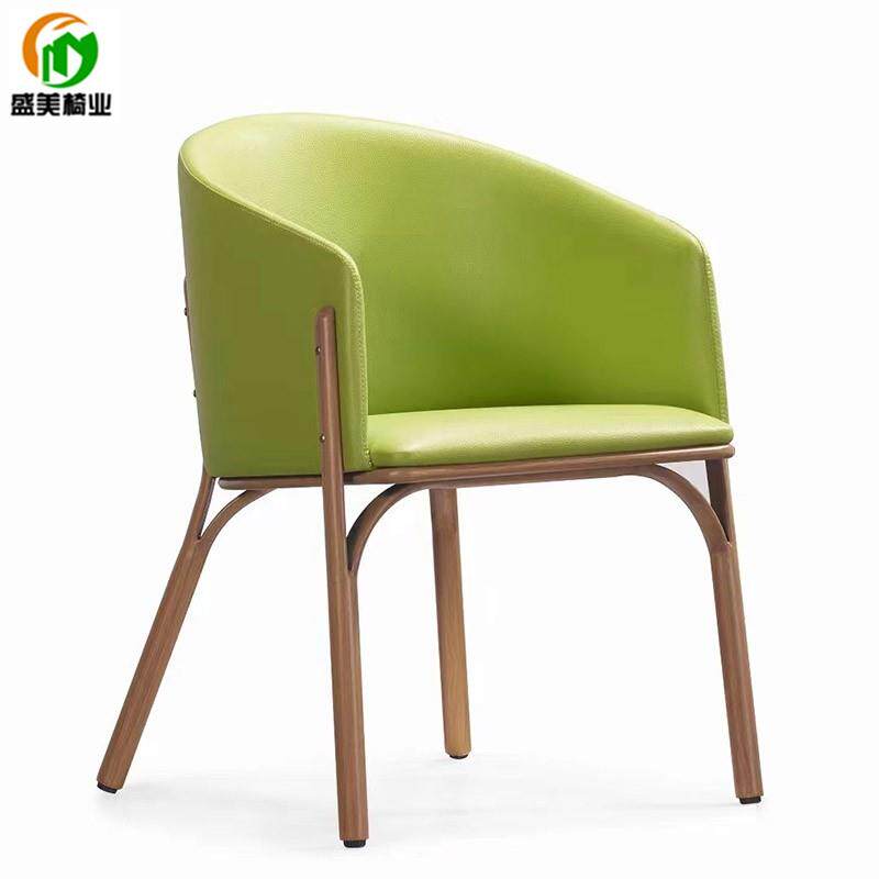 银行贵宾招待椅西皮咖啡椅休闲办公室会客椅会议椅邮政绿色皮座椅