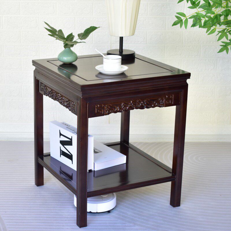 实木沙发边几客厅小桌子全实木简约小茶I几中式边柜榆木方几侧边