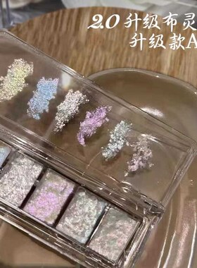 2024年新款六色布灵泥美甲闪粉亮片指甲装饰品云锦粉美甲网红爆款