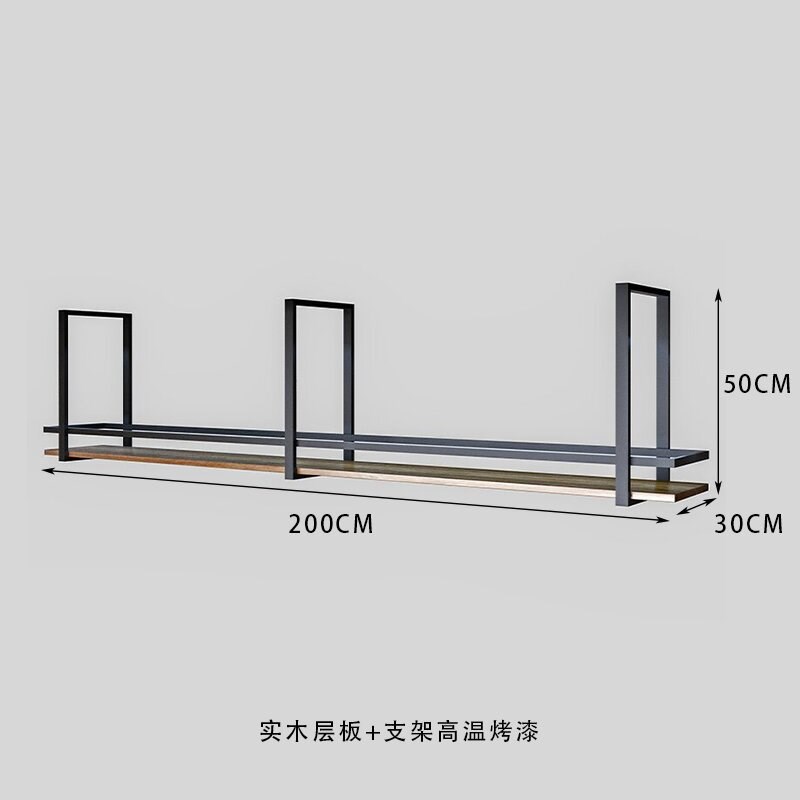 吧台吊架装饰铁艺置物架墙上壁挂餐厅吊顶K架子酒b杯架隔板悬挂花