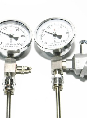 WSSP411远传双金属温度计带pt100输出4-20就地显示温度表WTYY1021