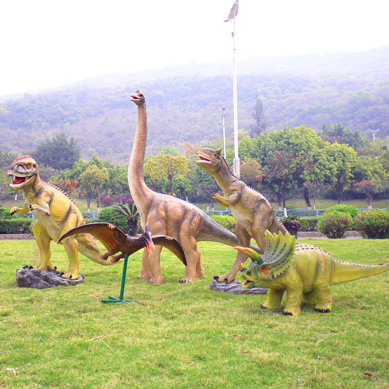 仿真恐龙户外园林景观玻璃钢雕塑小品大型公园游乐园动物模型摆件