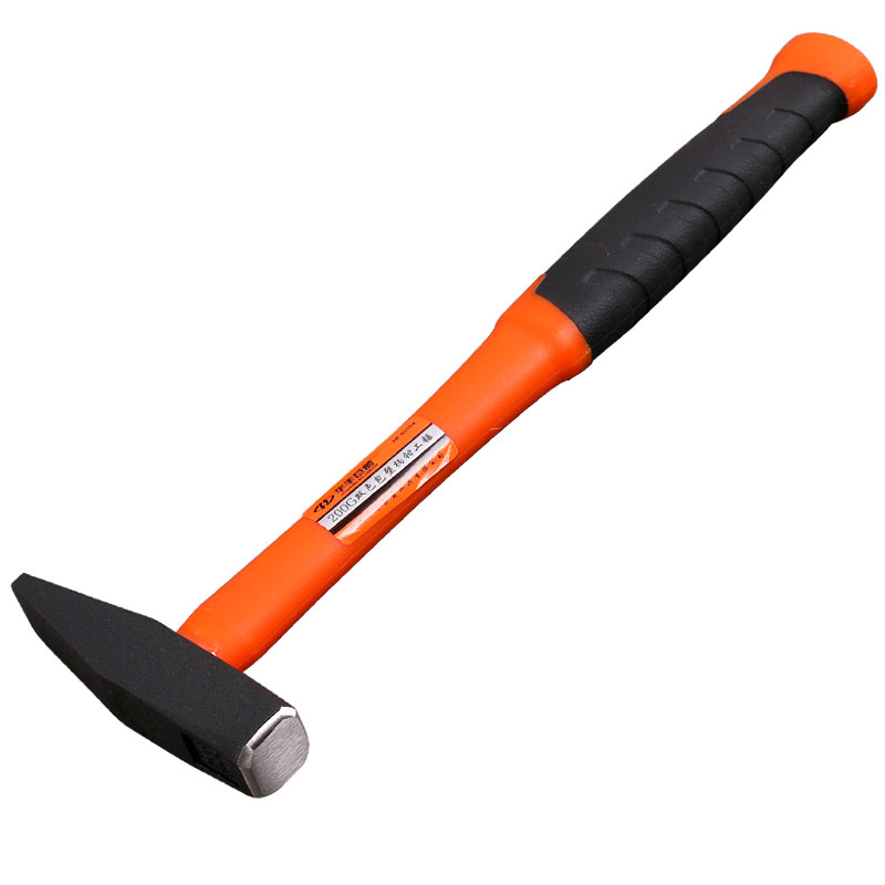 双色包塑柄钳工锤200G300G敲击锤救生铁锤子榔头五金工具锤子