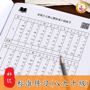 珠心算练习册题初级第一阶二阶高级三阶四阶五阶六阶神墨幼儿全套