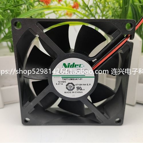 NIDEC T80T12MS3A7-51 12V 0.27A 8025 8cm厘米 机箱电源散热风扇