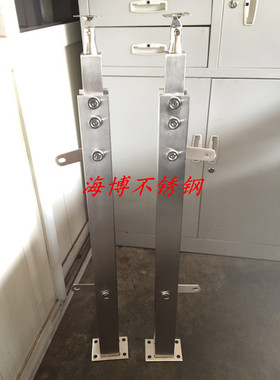 201  304不锈钢楼梯玻璃扶手空心方管扁管立柱护栏实心扁钢大刀片