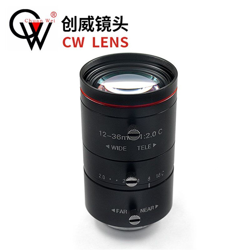 机器视觉12-36mm调焦镜头FA低畸变1/1.8英寸高清300万C口工业镜头