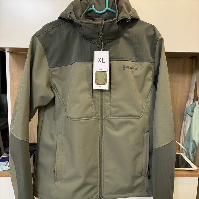 山姆国内FREE COUNTRY男款软壳冲锋衣夹克外套连帽外套